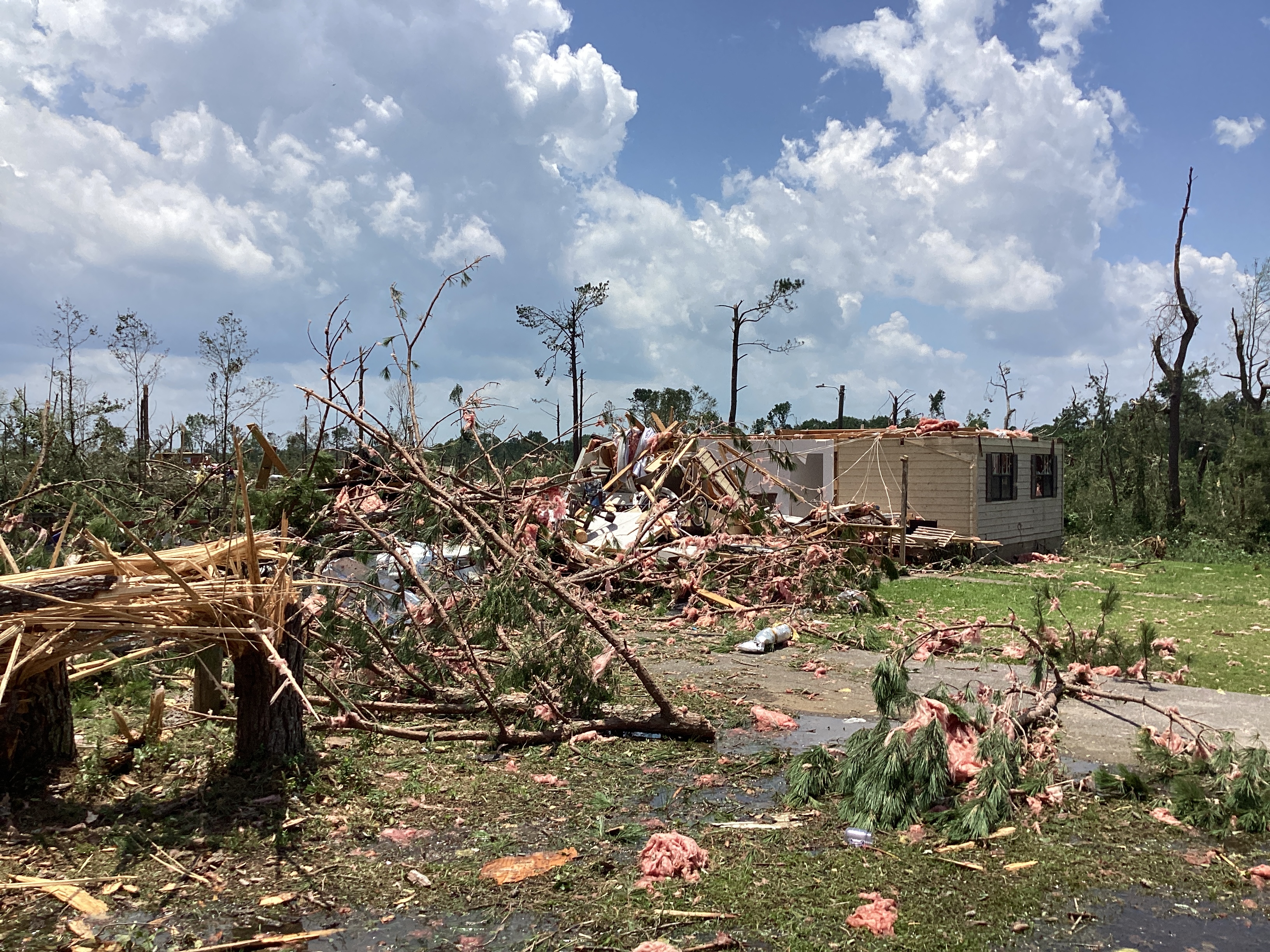 EF3 damage to a home near Louin, Mississippi.