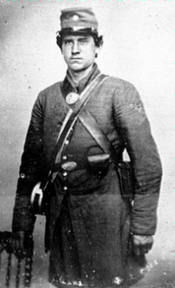 Unidentified man in a Confederate uniform.