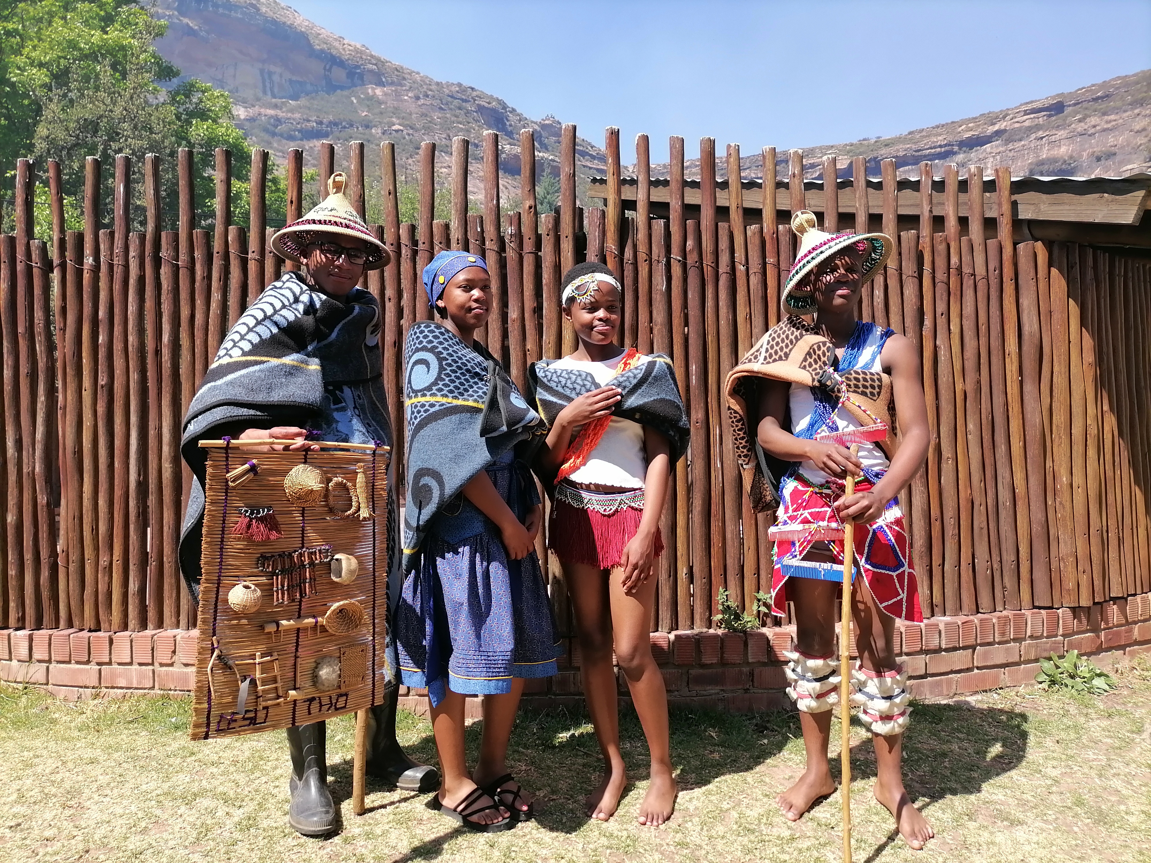 Basotho in their traditional wear