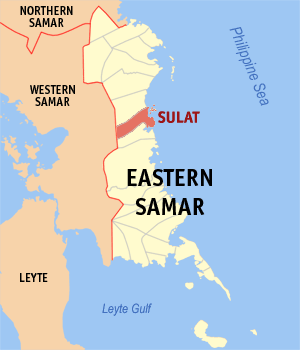 Mapa han Sinirangan nga Samar nga nagpapakita kon hain an Sulat
