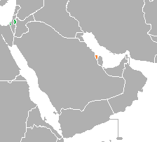 Map indicating locations of State of Palestine and Bahrain