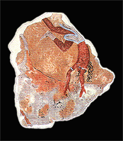 Fragment of a Minoan-style fresco from Egypt