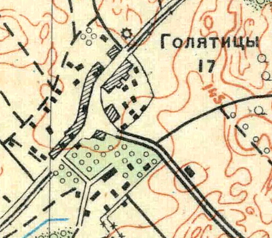 План деревни Голятицы. 1930 год