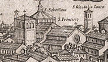 Giovanni Battista Bonacina, Plan de Milan (Détail), 1640.