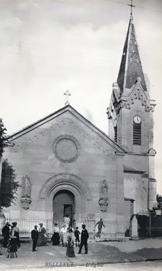 L'église de Bellevue au début du XXe siècle.