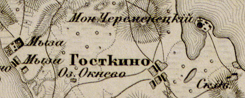 Мыза Скреблово на карте 1863 года