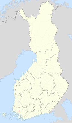 Location of Aura in Finland