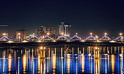 Martyr's Bridge at night