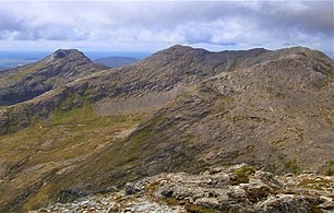 Bengower (left) and Benbreen (right), from the summit of Bencollaghduff