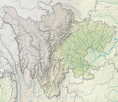 Location map China Sichuan relief