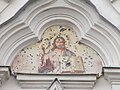 The icon of Christ Pantocrator above the monastery portal (the outer facade), early 20th century