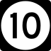 Route 10 marker