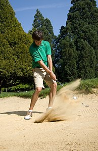 Bunker shot at Sand wedge, by Fcb981