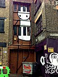 Graffiti in Shoreditch, London, by Stik