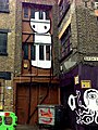 Graffiti in Shoreditch, London by Stik