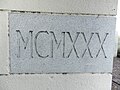 Stone showing construction date