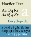 Schriftbeispiel für Hoefler Text