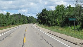 Road signage along M-66