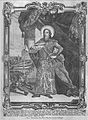 Saint Lazar, Serbian Great Prince, a copperplate by Zaharije Orfelin.