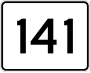 Route 141 marker
