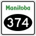 Provincial Road 374 marker