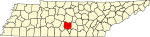 State map highlighting Bedford County