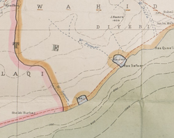 Map of the Sheikhdoms of al-Hawra and al-ʽIrqa in 1926