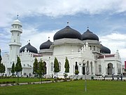 Baiturrahman Grand Mosque, Indonesia, with Mughal and Dutch Colonial influences.