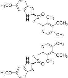 Estrutura química de Omeprazol