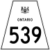 Highway 539 marker