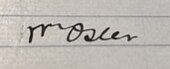 signature de Sir William Osler