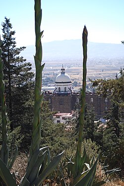 Overlooking the church and municipality of Jocotitlán