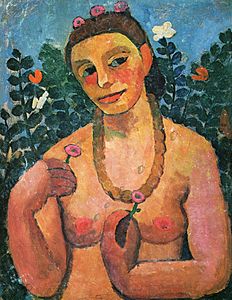 Self-Portrait: Nude with Amber Necklace Half-Length II (1906)