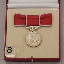 Rhoda Fothergill's British Empire Medal in case.