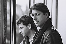 Haug (left) with Kurt Maloo, 1986