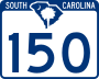 South Carolina Highway 150 marker