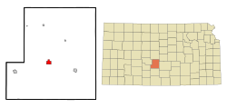 Location of St. John, Kansas