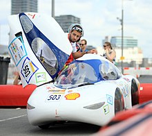 TIM07 is a Urban Concept car conceived and built by students from the association TIM (INSA Toulouse and Paul Sabatié University) between 2009 and 2015. This picture was taken in London the week of its first world record : 684,7 km with 1L of ethanol !