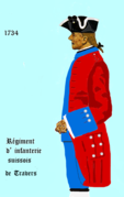 Régiment de Travers de 1734 à 1740