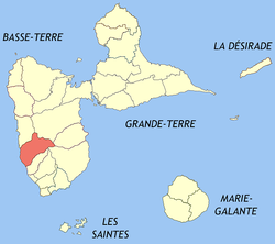 Localização de Vieux-Habitants em Guadalupe