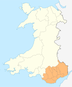 A map showing the location of the Cardiff Capital Region in Wales.