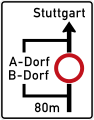 Planskizze Layout of detour or bypass route (Germany)