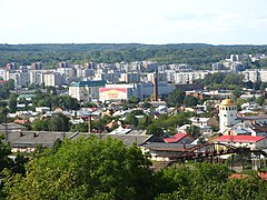 Панорама Замарстинова (висотна забудова). На передньому плані — східна частина району