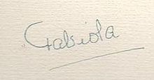 Signature de Fabiola de Mora y Aragón