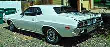 Rear Tail Panel of 1972–1974 Dodge Challenger featuring new for 1972 dual recessed tail light lenses. Bumper guards visible here only on 1973 and 1974 models