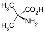 Strukturformel von 2-Amino-2-methylpropionsäure