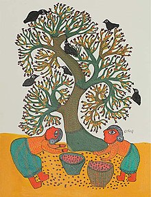 Gond painting by Durga Bai Vyam