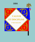 Drapeau modèle de 1804 (revers)