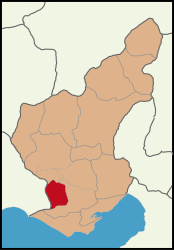 Map showing Seyhan District in Adana Province