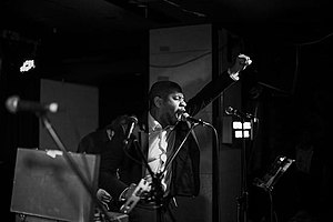 Franklin James Fisher performing with Algiers in London in 2015